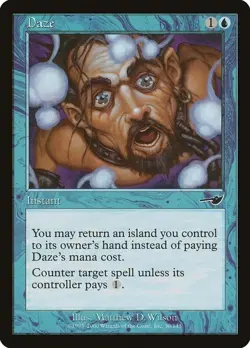 Daze Playset 4x MTG English LP Lightly Played Original Printing Nemesis - Image 1