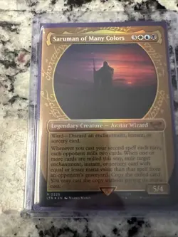 MTG Saruman of Many Colors *SHOWCASE FOIL* The Lord of the Rings 0328 NM - Image 1
