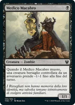 MTG Magic THB Theros Beyond Death - 1x ITA NM 100 C Medico Macabro - Image 1