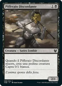 MTG Magic THB Theros Beyond Death - 1x ITA NM 088 C Pifferaio Discordante - Image 1