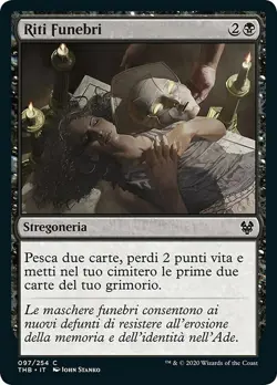 MTG Magic THB Theros Beyond Death - 1x ITA NM 097 C Riti Funebri - Image 1