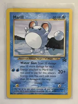 2000 POKEMON TCG Marill 29/53 Wotc Black Star Promo Rare Vintage Card NM - Image 1