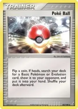 Poke Ball (#82/100) - Reverse Holofoil EX - Crystal Guardians LP Pokemon - Image 1