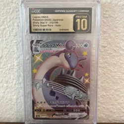 CGC 10 PRISTINE 2020 POKEMON JPN SHINY STAR V HOLO #312/190 LAPRAS VMAX - Image 1