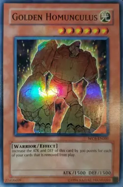 Yugioh 2006 Golden Homunculus SR WC6-EN001 Near Mint - Image 1