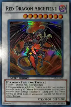 Yugioh 2010 Red Dragon Archfiend SR Limited Ed. CT07-EN025 Near Mint - Image 1