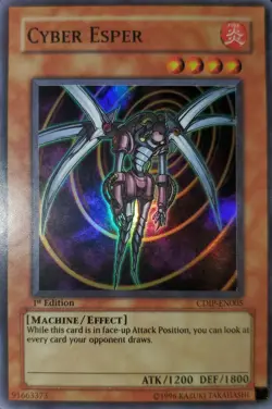 Yugioh 2006 Cyber Esper SR 1st Ed. CDIP-EN005 Near Mint - Image 1