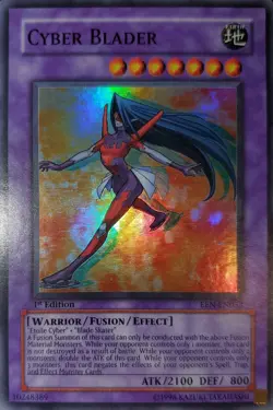 Yugioh 2005 Cyber Blader SR 1st Ed. EEN-EN032 Near Mint - Image 1