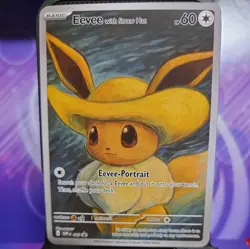 Eevee with Straw Hat Pokemon x Van Gogh Black Star Promo ACG Art Card - NM - Image 1