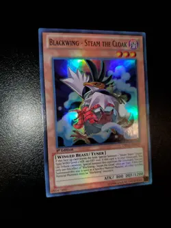 Yugioh 2014 Blackwing-Steam The Cloak SR 1st Ed. DRLG-EN028 Near Mint - Image 2