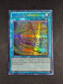 Yugioh - Pendulum Impenetrable WSUP-EN050 1st Edition Prismatic Secret Rare NM - Image 1