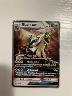 SILVALLY GX SM91 POKEMON CARD ENGLISH SUN & MOON BLACK STAR PROMO HOLO LP - Image 2