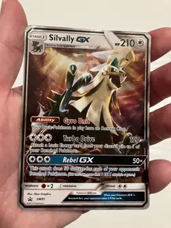 SILVALLY GX SM91 POKEMON CARD ENGLISH SUN & MOON BLACK STAR PROMO HOLO LP - Image 3