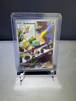 Pokemon TCG Bulbasaur Holo Card 143/142 Stellar Crown Illustration Rare Full Art - Image 1