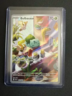 Pokemon TCG Bulbasaur Holo Card 143/142 Stellar Crown Illustration Rare Full Art - Image 2