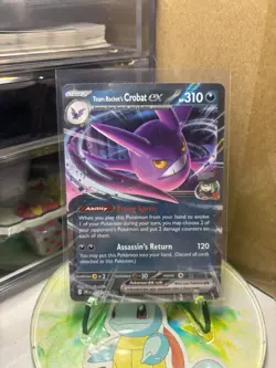 Team Rocket's Crobat EX 122/182 Full Art Destined Rivals Pokemon Card - Image 1
