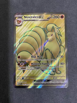 Pokemon TCG Ninetails EX Full Art Scarlet & Violet 151 Card 186/165 Rare Holo - Image 1