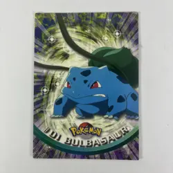 #01 Bulbasaur Pokemon TV Top Animation Series 1 Card Vintage - Image 1