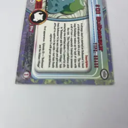 #01 Bulbasaur Pokemon TV Top Animation Series 1 Card Vintage - Image 3
