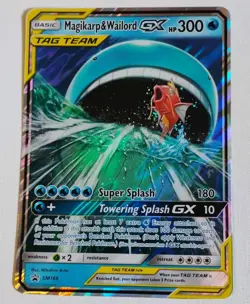 Pokemon TCG Magikarp Wailord GX Tag Team SM166 Jumbo Promo Card - Image 1