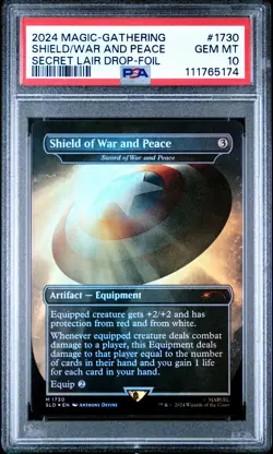 2024 MTG SECRET LAIR DROP FOIL #1730 SHIELD OF WAR AND PEACE PSA 10 - Image 1