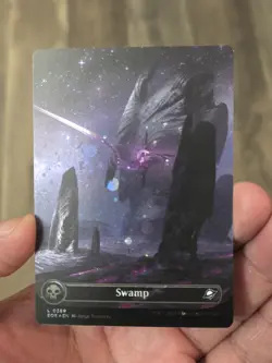 MTG Edge Of Eternities Basic Swamp Land (Galaxy Foil) - Image 1