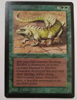 Magic the Gathering MTG Beta Thicket Basilisk LP+ - Image 2