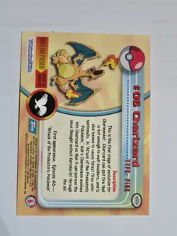 Charizard #06 - Topps Holo Foil - Pokemon - Blue Logo - LP - Image 2