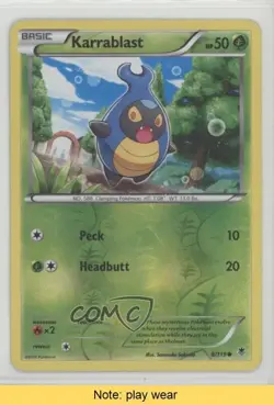 Karrablast Reverse Foil Pokemon XY Phantom Forces #8 READ i6j - Image 1