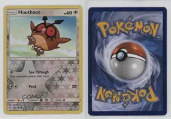 Hoothoot Reverse Foil Pokemon Sun & Moon Burning Shadows #106 c2s - Image 3