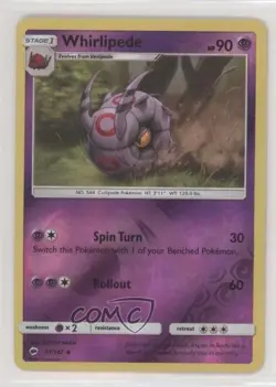 Whirlipede Reverse Foil Pokemon Sun & Moon Burning Shadows #57 g6p - Image 1