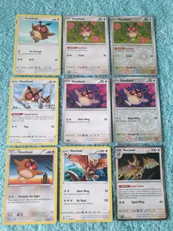 HOOTHOOT & NOCTOWL BUNDLE OF POKEMON CARDS - Image 1