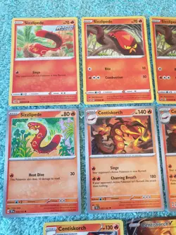 SIZZLIPEDE & CENTISKORCH BUNDLE OF POKEMON CARDS - Image 2