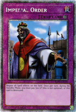 YuGiOh! Imperial Order RA03-EN106 - Platinum Secret Rare 1st Edition NM/M - Image 1