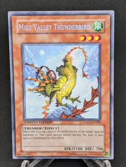 HA01-EN004 Yugioh! Mist Valley Thunderbird Secret Rare Limited Edition LP/DMG - Image 1