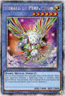 YuGiOh! Herald of Perfection RA03-EN237 - Platinum Secret Rare 1st Edition NM/M - Image 1
