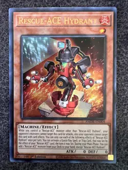 Yugioh Rescue-ACE Hydrant AMDE-EN004 Ultra Rare 1st Edition NM - Image 1