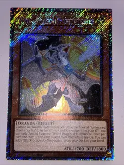 Yugioh White Dragon Wyverburster RA04-EN203 Platinum Secret Rare 1st Ed NM - Image 1