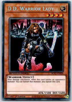 YUGIOH D.D. WARRIOR LADY SECRET RARE! 1ST SGX1-ENE04 (NM) SPEED DUEL - Image 1