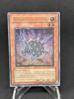 Yugioh Herald Of Purple Light EOJ-EN019 Ultimate Rare LP-/MP+ Yu Gi Oh - Image 1
