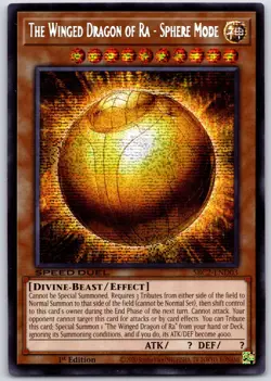 THE WINGED DRAGON OF RA- SPHERE MODE SECRET RARE SBC2-END03 NM YUGIOH - Image 1