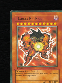 Yu-Gi-Oh Darkly Big Rabbi SOD-EN036 1st Edition Vintage Fake Exodia Card NA 2004 - Image 4