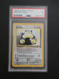 Pokemon TCG Jungle Snorlax Card 11/64 Vintage Holo Unlimited Rare 1999 PSA 5 - Image 1