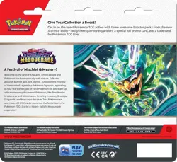 Twilight Masquerade 3 Booster Pack Blister Scarlet & Violet Pokemon Card TCG New - Image 2
