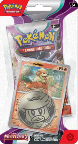 Paldea Evolved Growlithe Premium Booster Pack 151 Go Pokemon Card TCG New Sealed - Image 1