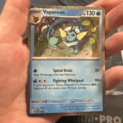 Pokemon - Vaporeon Cosmos Holo - SVP168 - Black Star Promo Card - Image 2