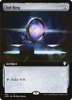 Sol Ring - Foil Extended Art Commander Legends LP MTG - Image 1