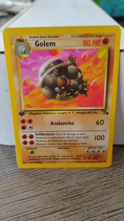 GOLEM Fossil Series Set POKEMON Non-Holo 1st Edition 1999 Trading Card 36/62 - Image 1