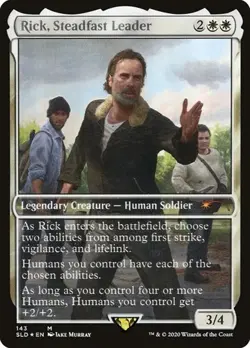 Greymond, Avacyn's Stalwart "Rick, Steadfast Leader" - Foil SLD LP MTG - Image 1