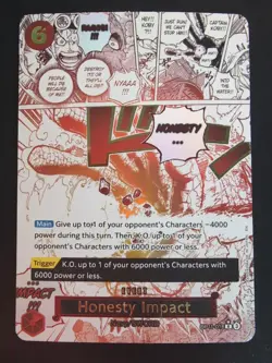 Honesty Impact OP11-018 R Parallel a Fist of Divine Speed One Piece Card - Image 1